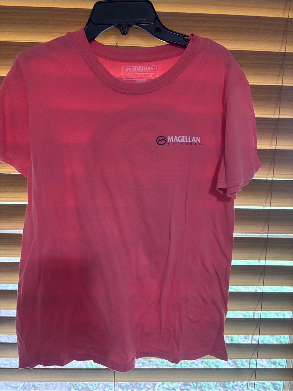 Magellan Outdoors Men's Coral-Pink Crew Neck Short Sleeve Tee
